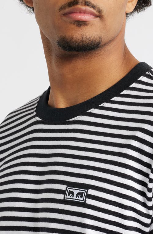 Obey Stripe Long Sleeve Cotton T-shirt In Multi