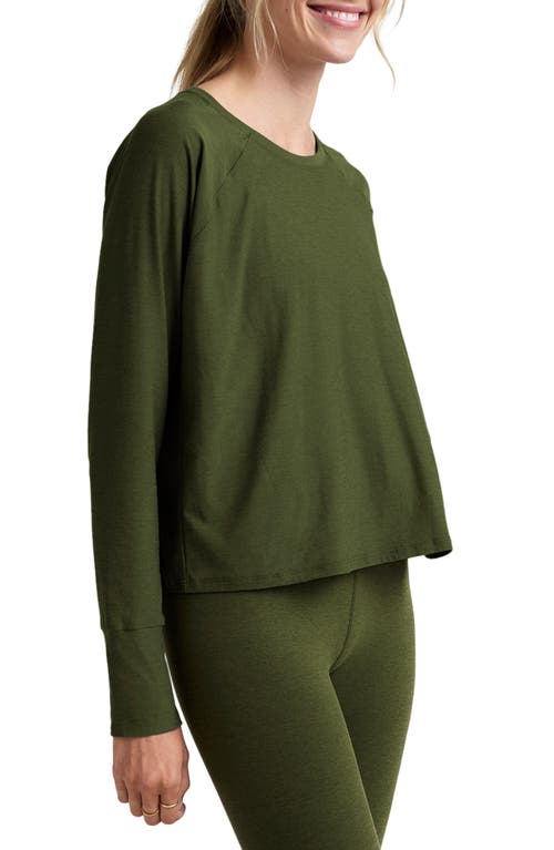 Beyond Yoga Featherweight Long Sleeve T-shirt In Green