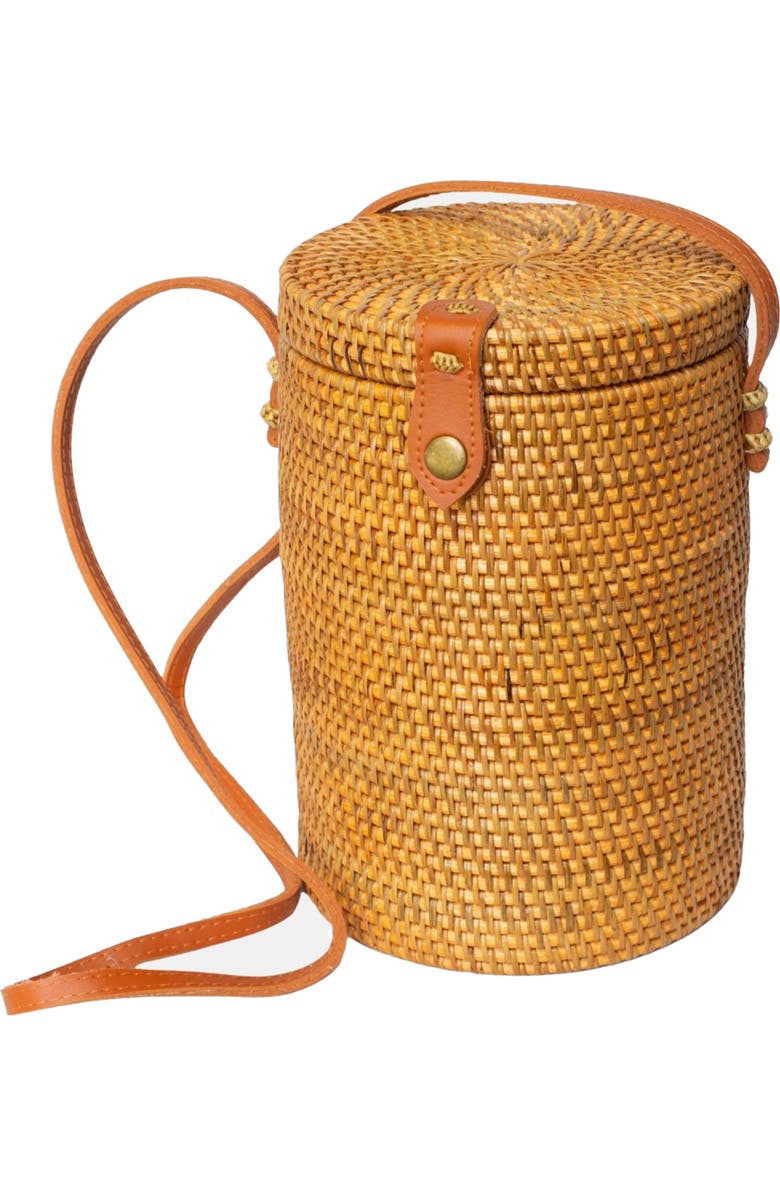 Jelavu Zuma Handwoven Rattan Bucket Bag, Alternate, color, Tan