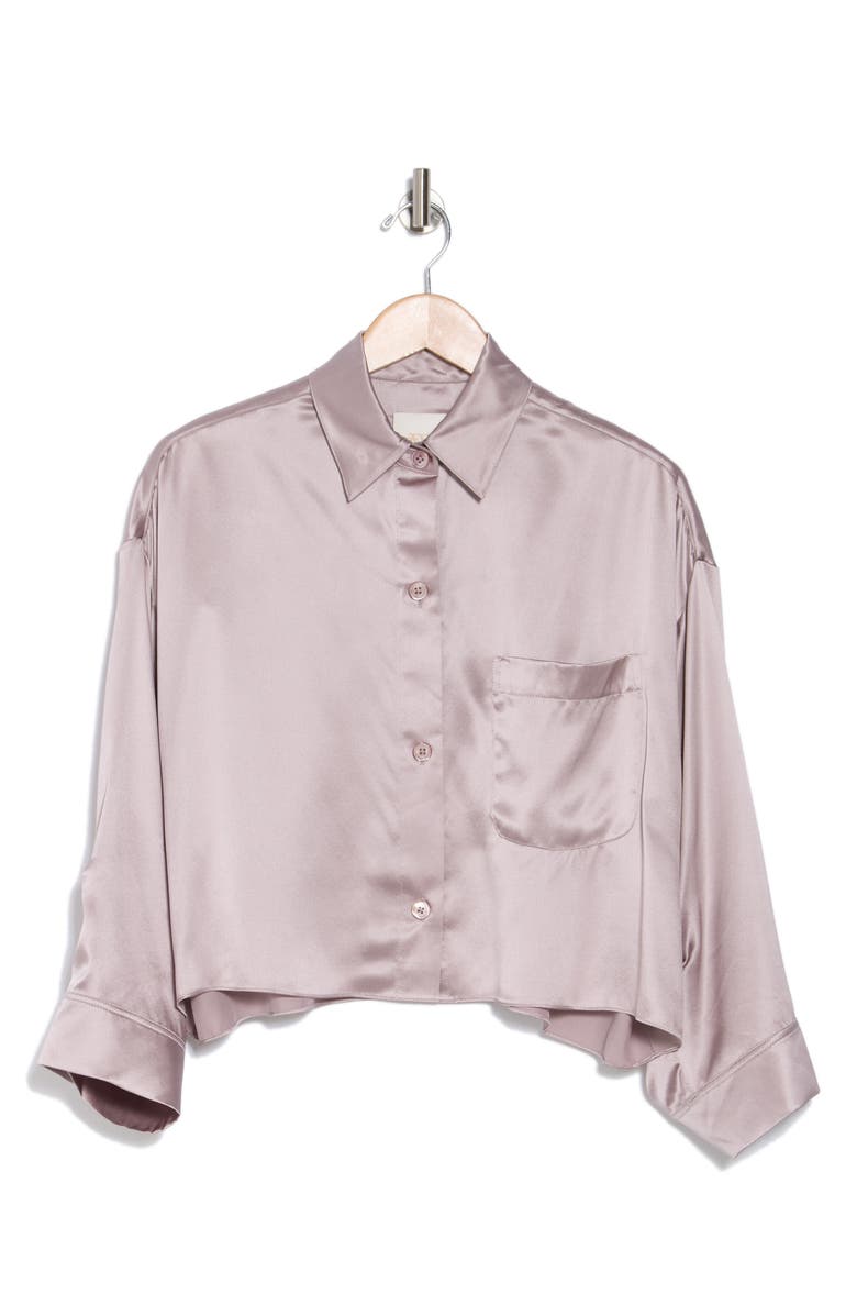 TWP Next Ex Silk Button Front Shirt, Alternate, color,