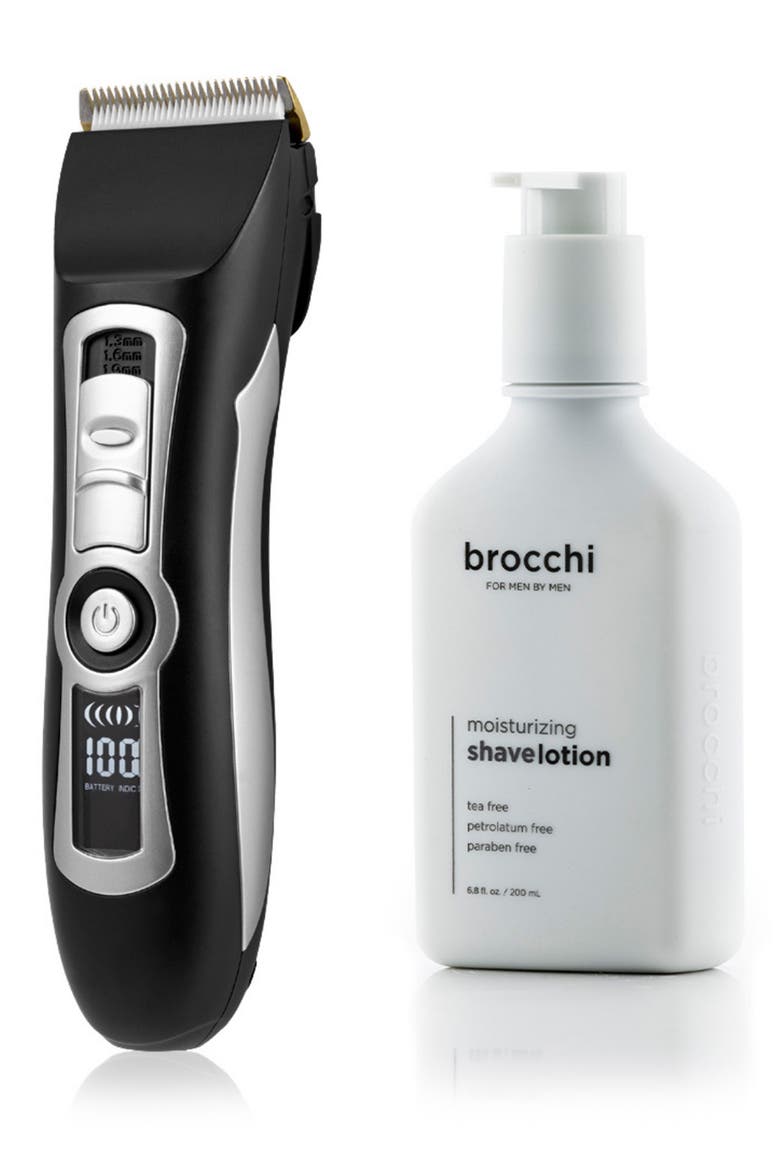 Grooming Trimmer & Moisturizing Shave Lotion Bundle Digital Trimmer & Moisturizing Shave Lotion, Main, color, BLACK