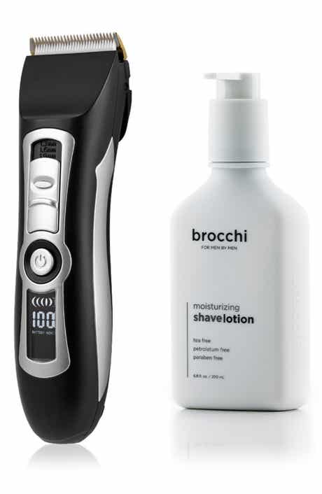 BROCCHI Grooming Trimmer & Moisturizing Shave Lotion Bundle Digital Trimmer & Moisturizing Shave Lotion