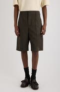 Jacquemus Le Short Ovalu Pleated Stretch Virgin Wool Shorts