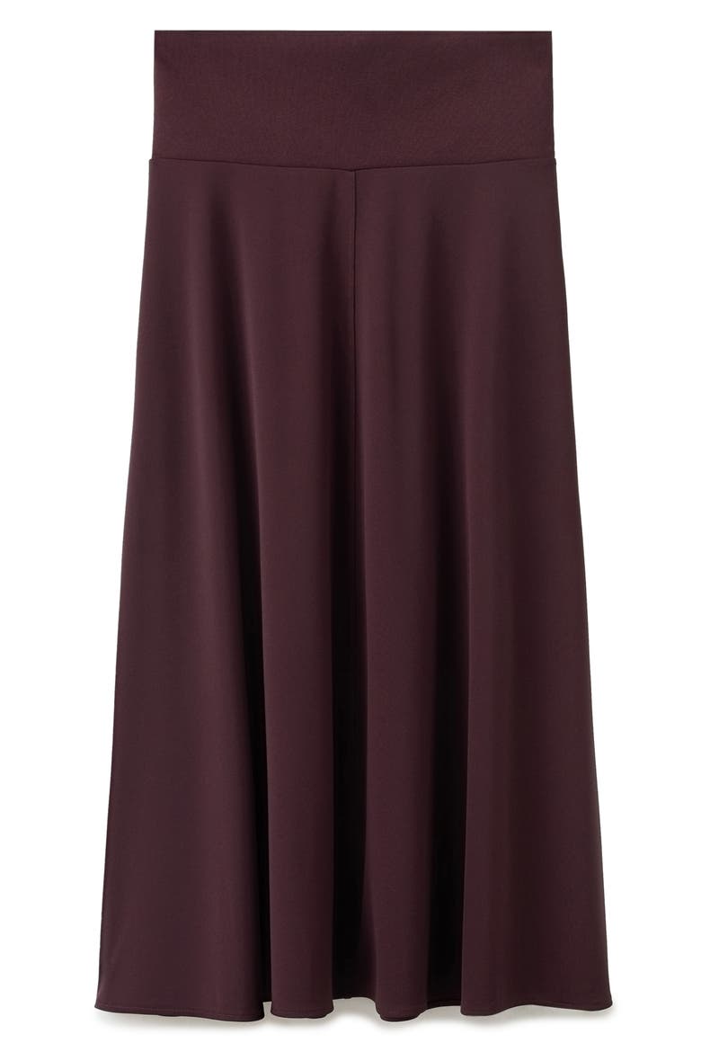 Fine Knit Midi Skirt, Alternate, color, WINE
