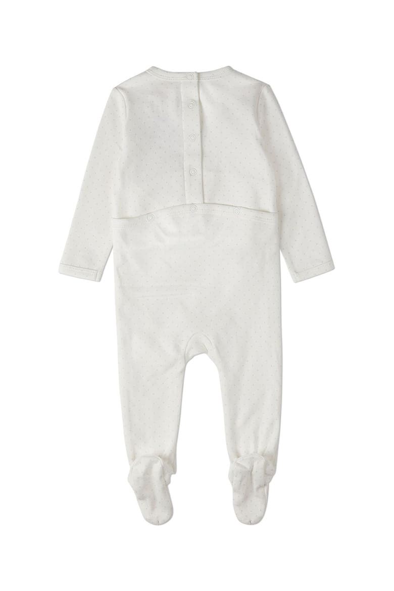Baby Boys Put A Bow On It Embroidered Footie, Alternate, color, Blue
