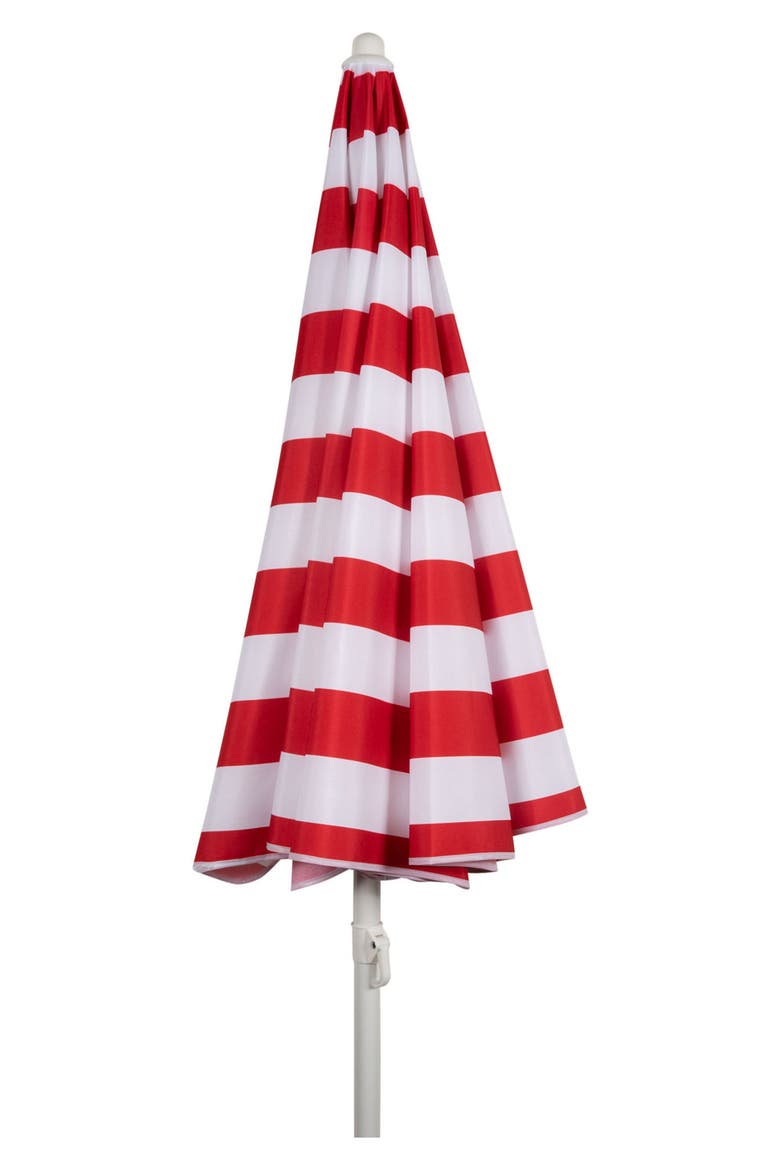 Red Cabana Stripe Portable Beach Umbrella, Alternate, color, RED