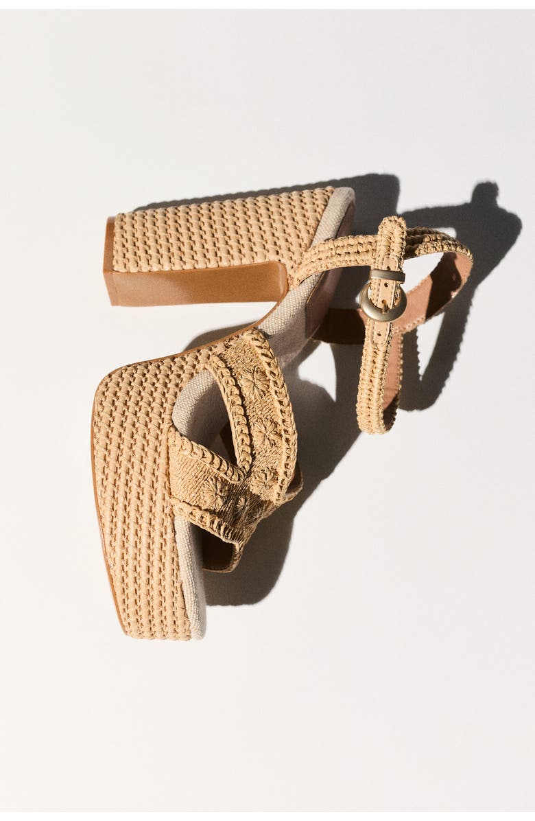 H&M Heeled Espadrilles, Alternate, color, Beige