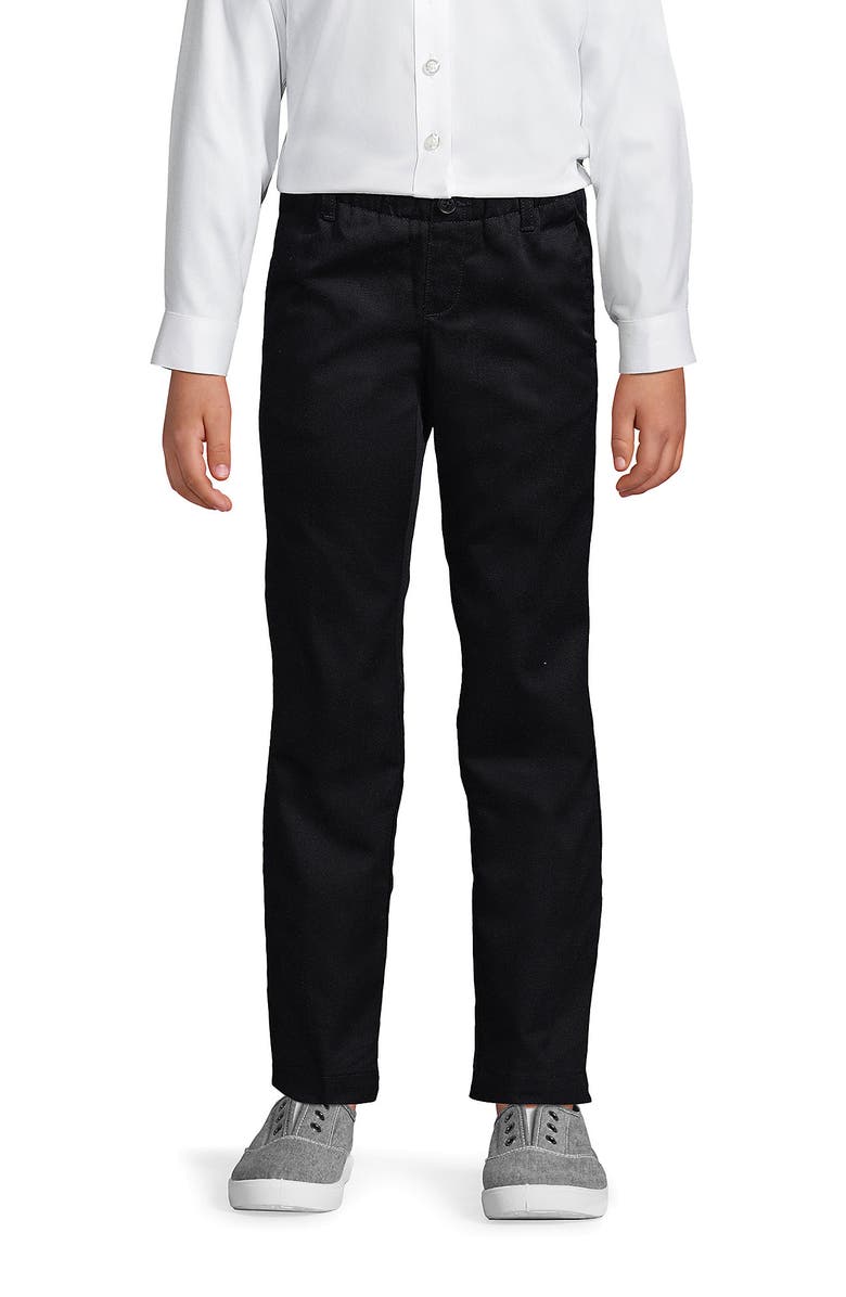Lands' End School Uniform Girls Elastic Waist Pull-On Chino Pants, Main, color, 