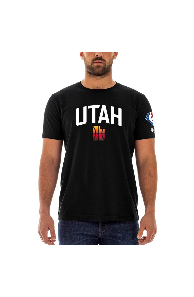 New Era Men's New Era Black Utah Jazz 2021/22 City Edition Brushed Jersey T-Shirt, Alternate, color, 