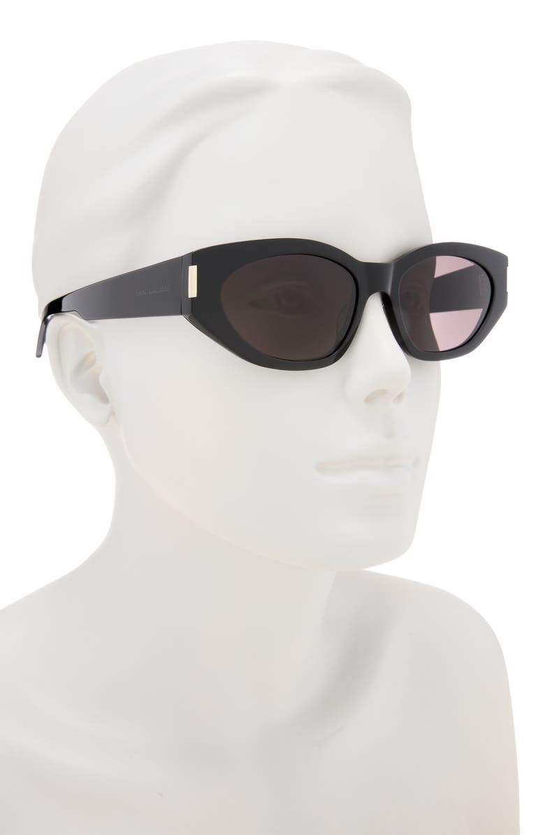 Saint Laurent Cat Eye Sunglasses, Alternate, color, Black Black Black