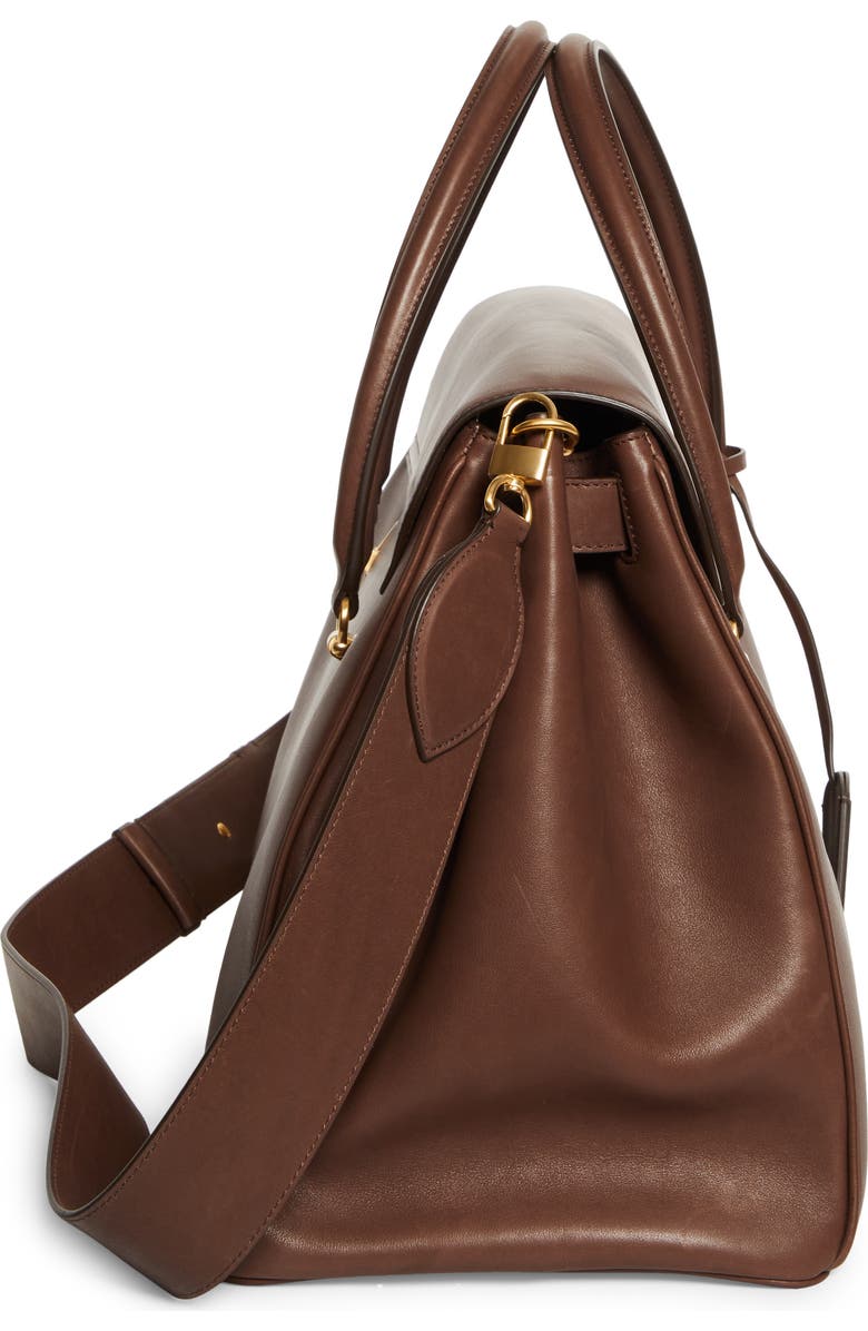 Thom Browne Mr. Thom Soft Pebble Leather Luggage Bag, Alternate, color,