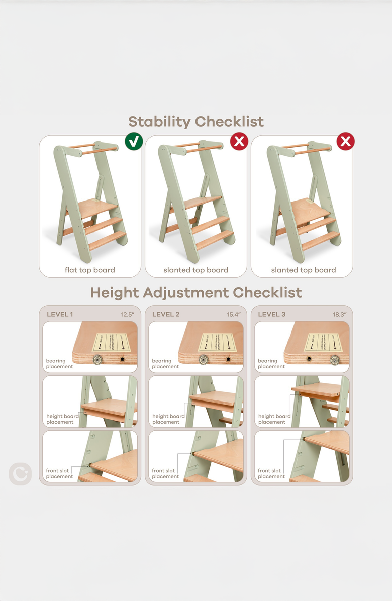 Comfy Cubs Kids Step Stool for Ages 3+, Alternate, color, White