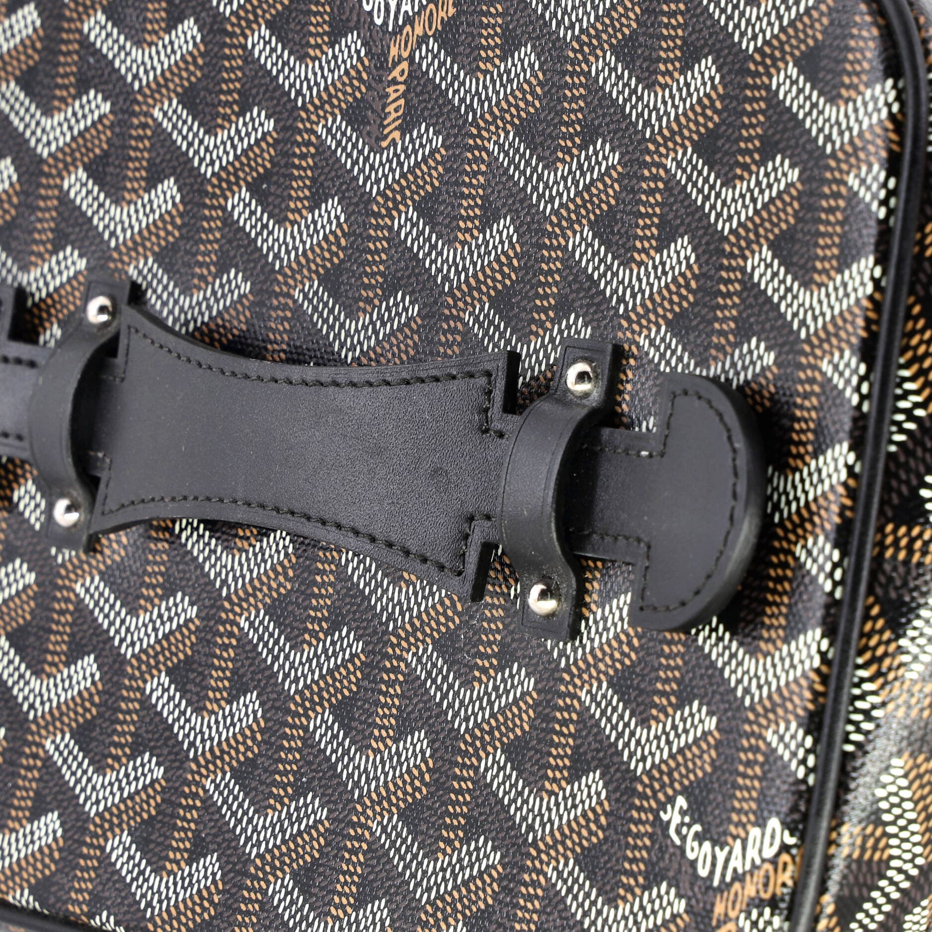 Pre-Owned Goyard Muse Vanity Case Coated Canvas, Alternate, color, Black