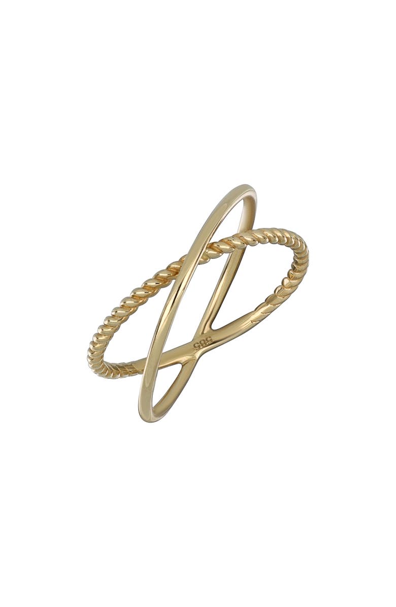 Bony Levy 14K Gold Crossover Ring, Main, color, 14K Yellow Gold