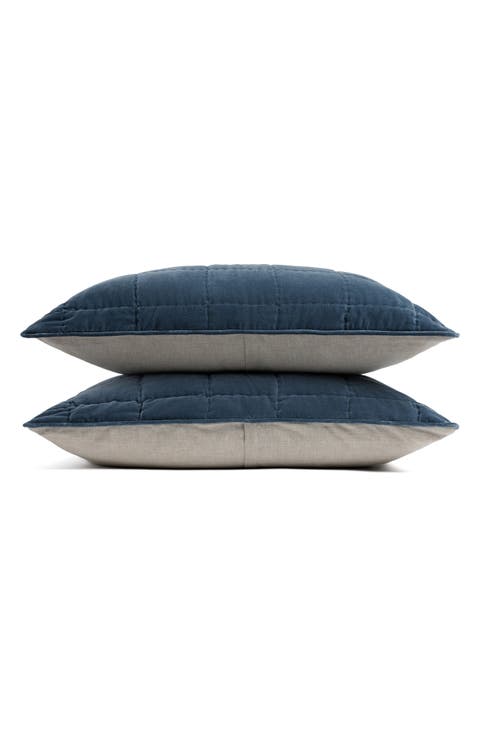 Set of 2 Hand Stitched Velveteen Pillow Shams