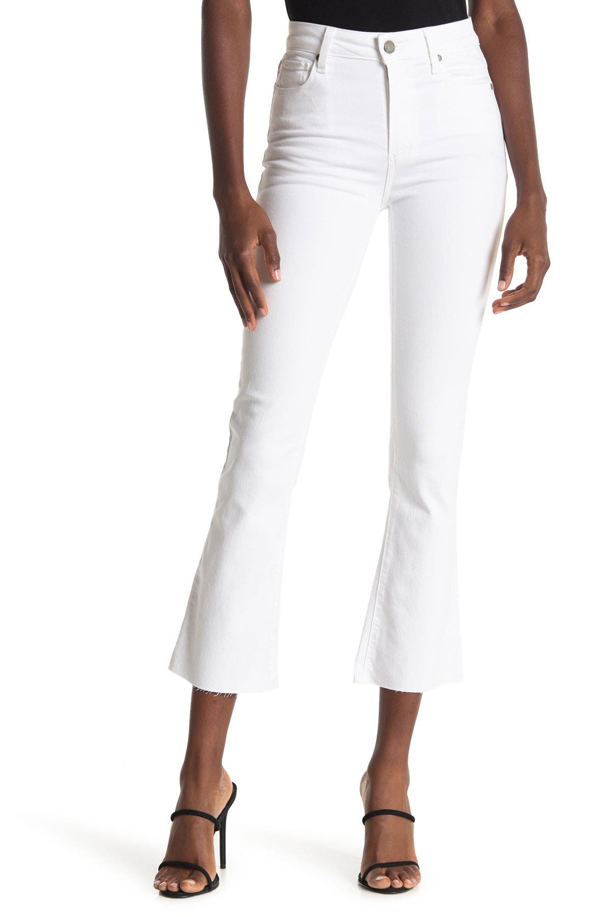 PAIGE Rory Crop Raw Hem Flare Jeans