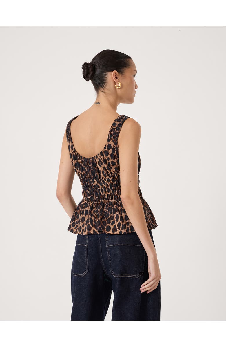 Hush Air Flow Gathered Straps Top, Alternate, color, Soft Leopard