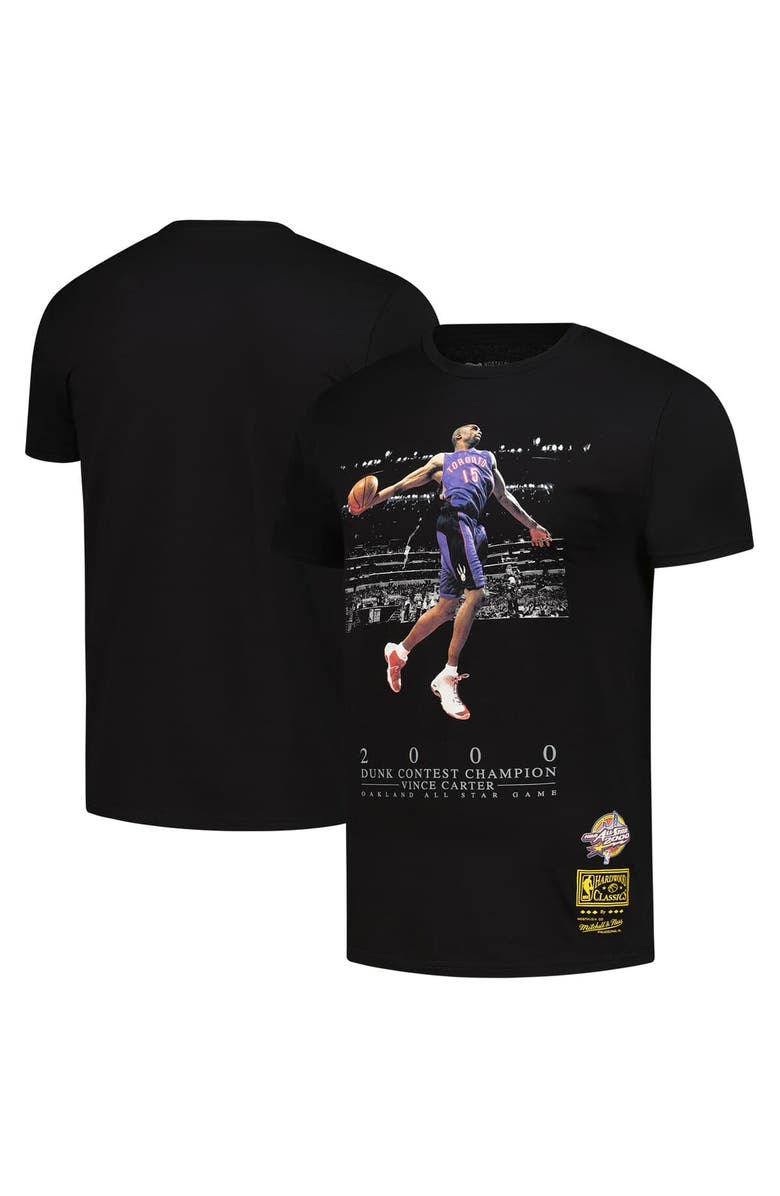 Mitchell & Ness Men's Mitchell & Ness Vince Carter Black 2000 NBA All-Star Game Hardwood Classic Slam Dunk Contest Champion T-Shirt, Alternate, color,