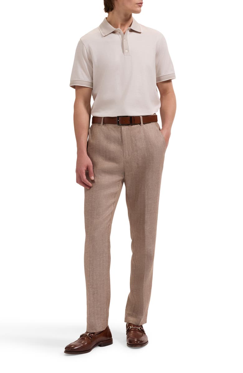 Bugatchi Jacquard Cotton Polo, Alternate, color, Limestone