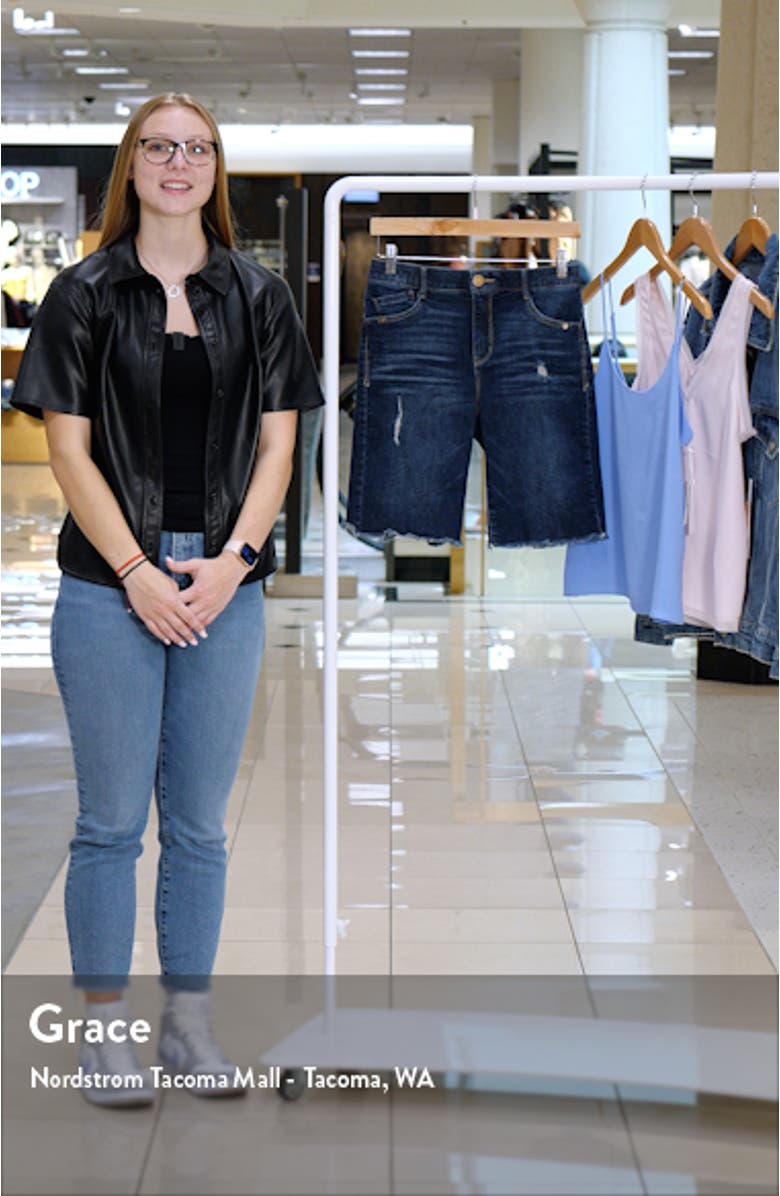 'Ab'solution High Waist Denim Shorts, sales video thumbnail