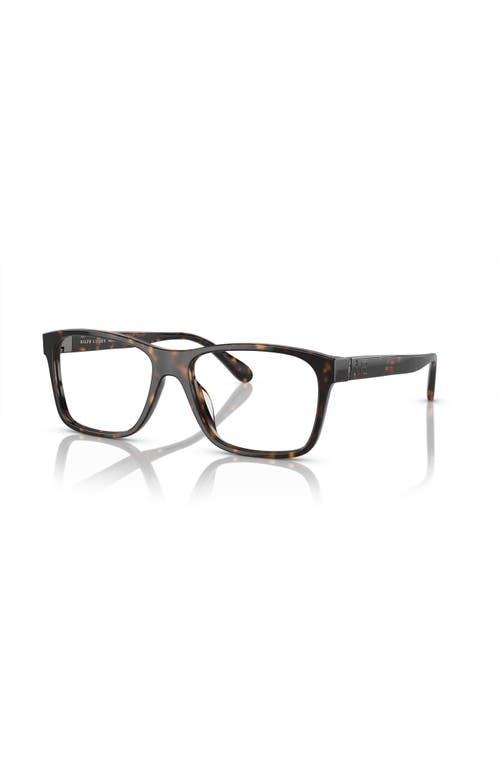 Ralph Lauren 54mm Rectangle Optical Glasses In Brown