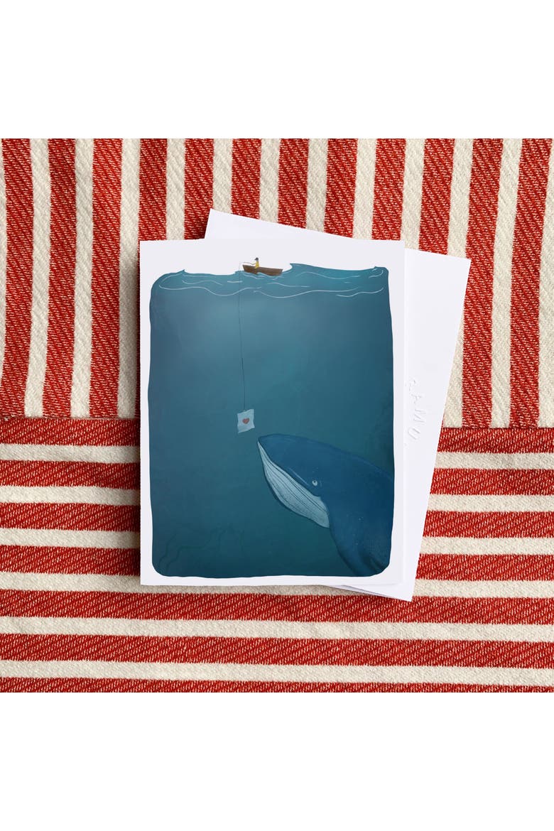 Whale Stickies 3" x 3" 50-Sheet Sticky Notes (2-Pack) & Love Note Whale Greeting Card Combo, Alternate, color, Multi-Pack