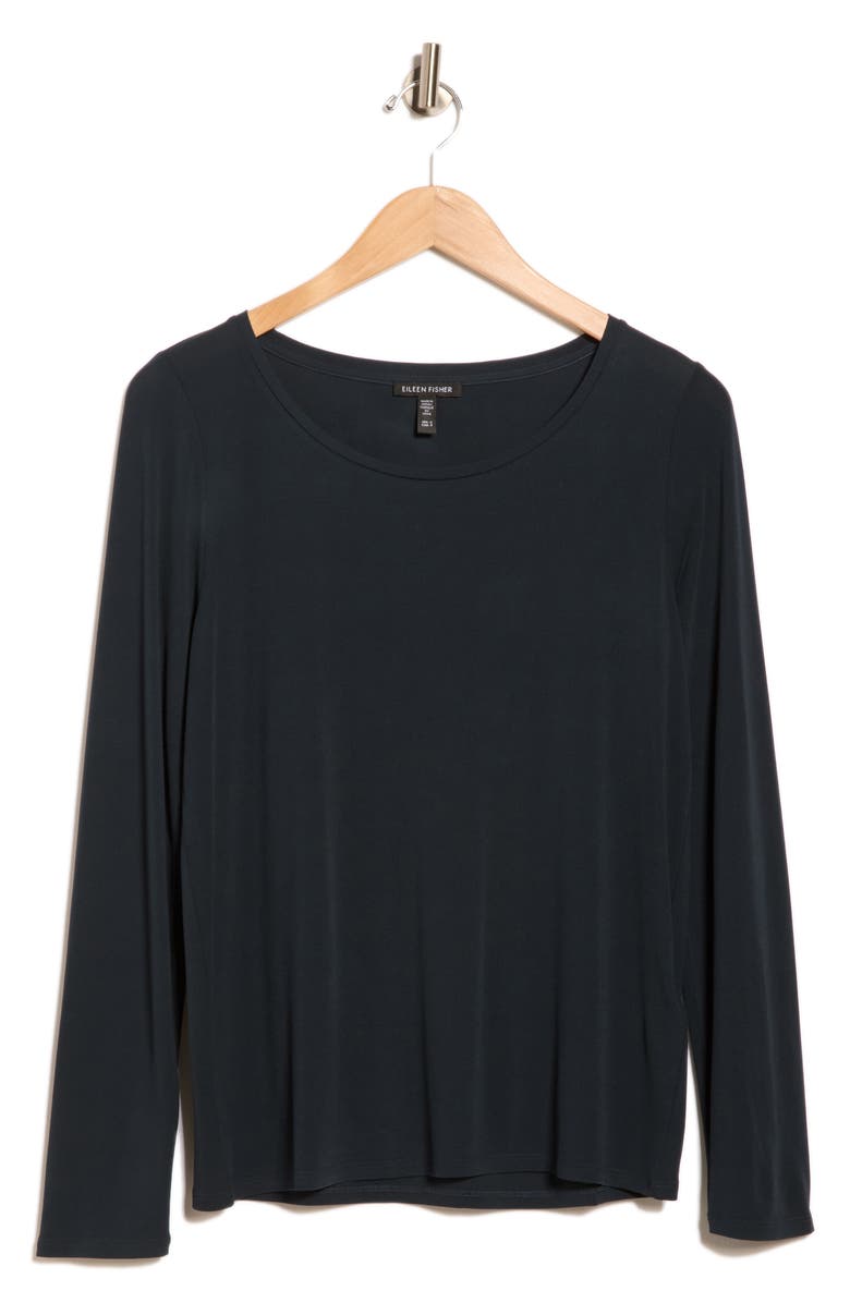 Eileen Fisher Slim Fit Silk Sweater, Alternate, color, 