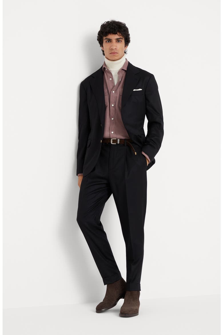 Leisure fit trousers with pleats, Alternate, color, Black