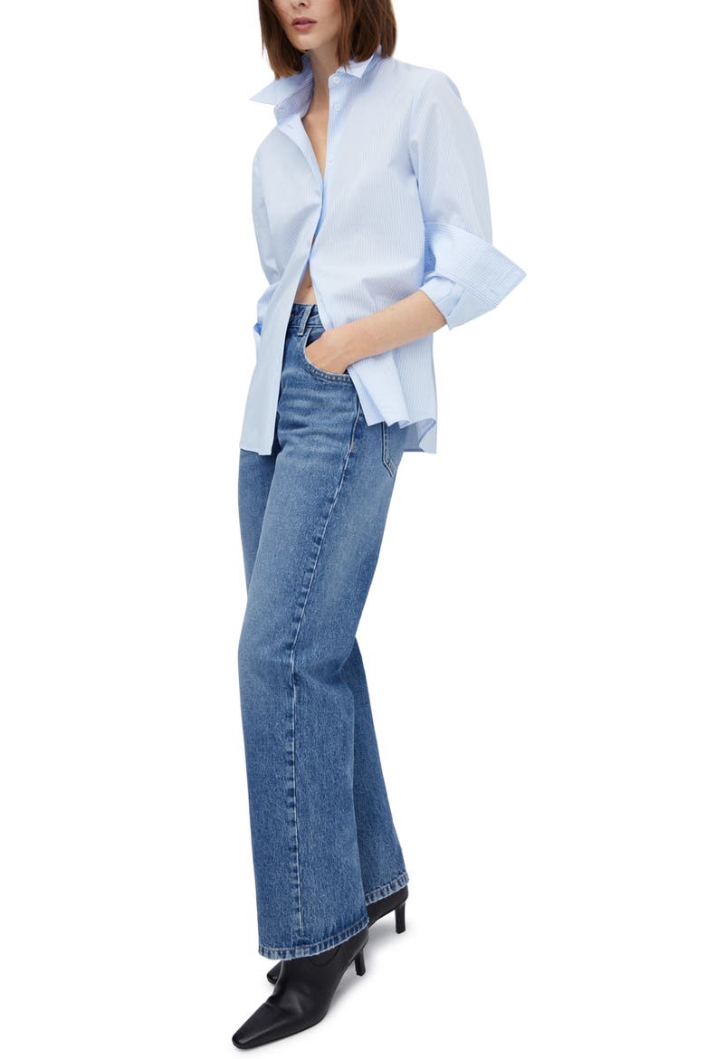 Mid Rise Straight Leg Jeans, Alternate, color, MEDIUM BLUE