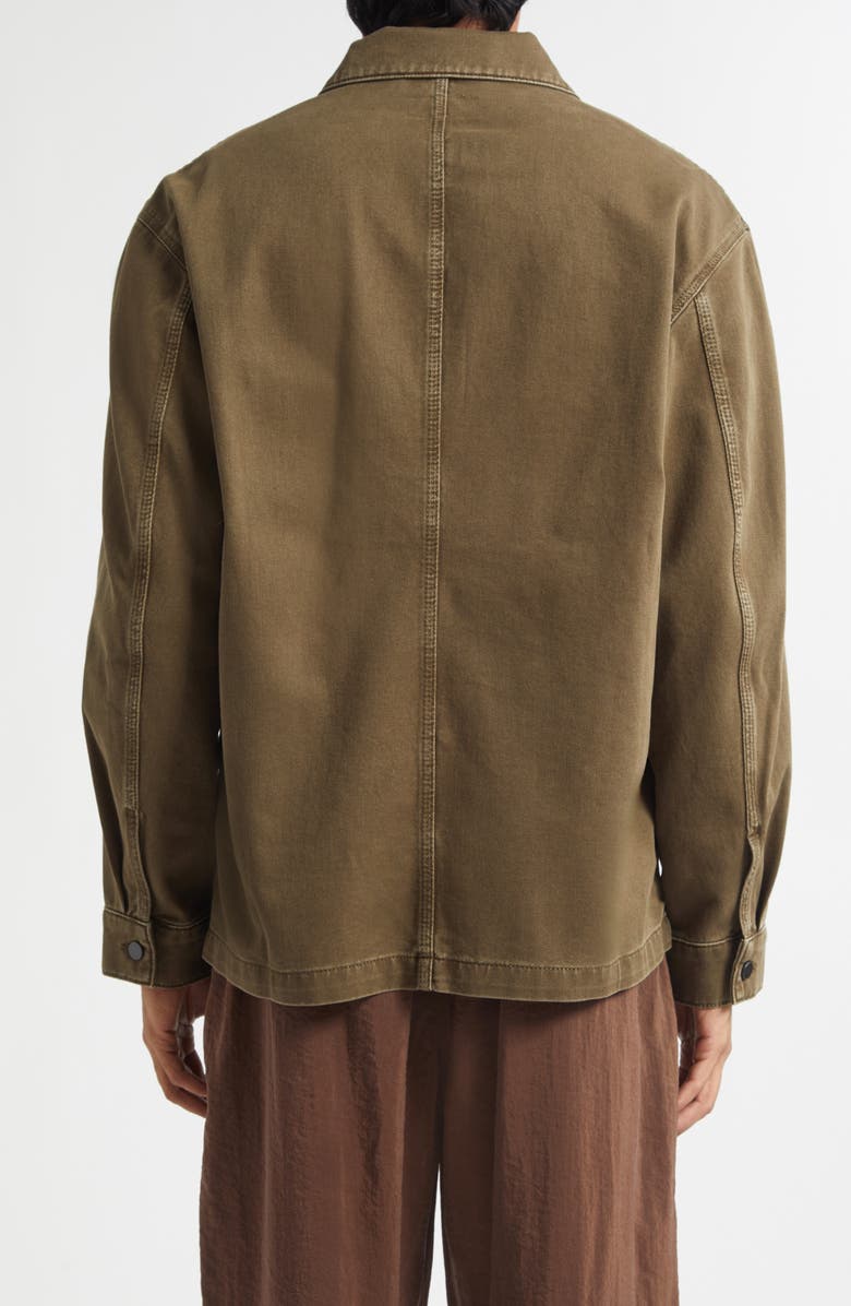 Lemaire Workwear Denim Overshirt, Alternate, color, Moss Green