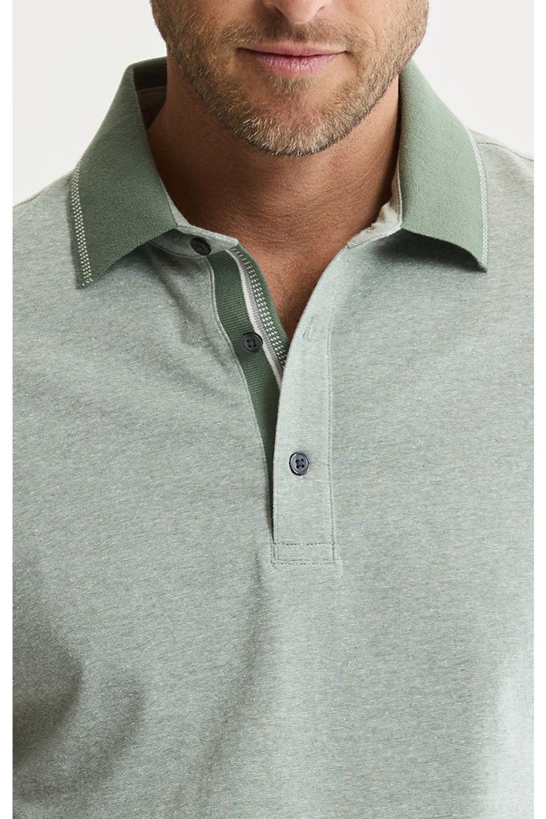 Luxe Brushed Knit Polo, Alternate, color, Green