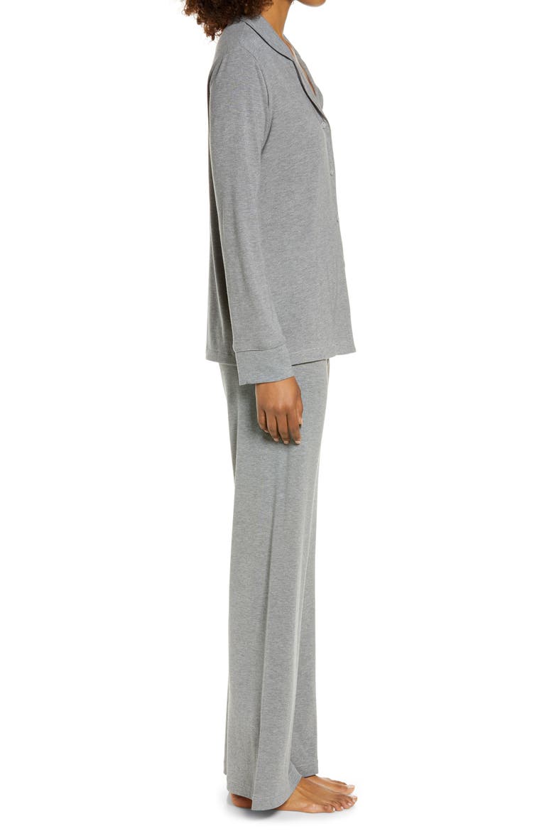 Soft Lounge Rib Sleep Set, Alternate, color, HEATHER GREY