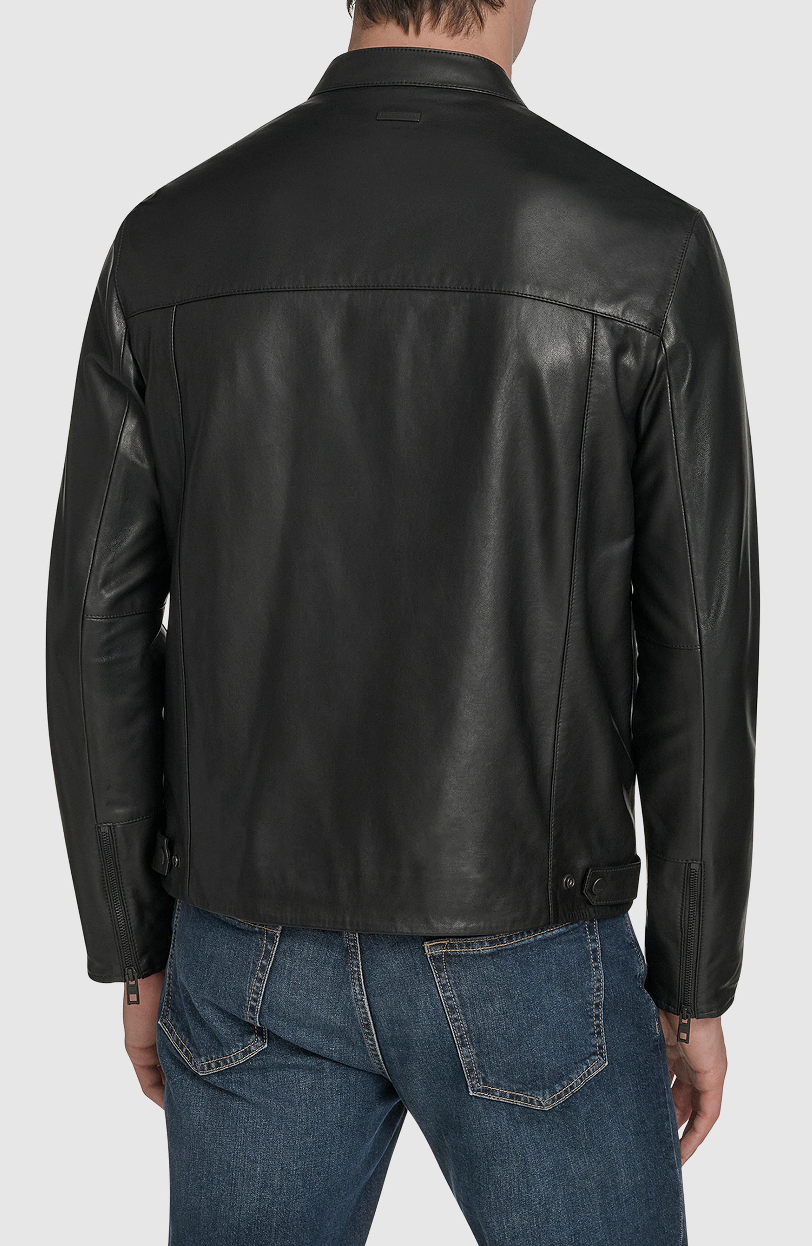 Andrew Marc Leather Racer Jacket — фото 2
