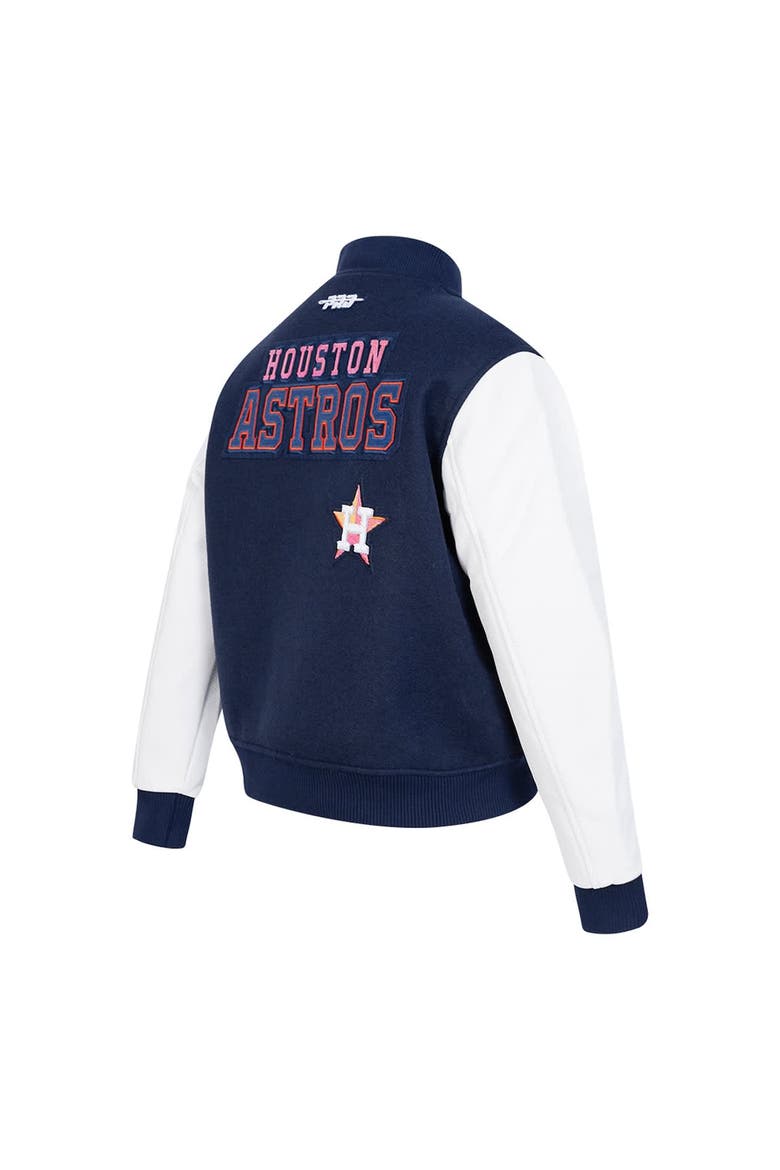 Women's Pro Standard Navy Houston Astros Game Day Classics Wool Varsity Jacket, Alternate, color, Navy