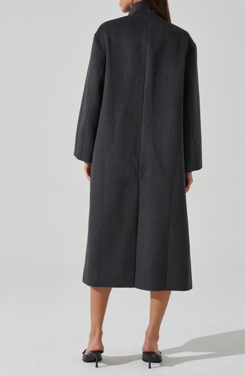 Astr The Label Londyn Cowl Neck Coat In Gray