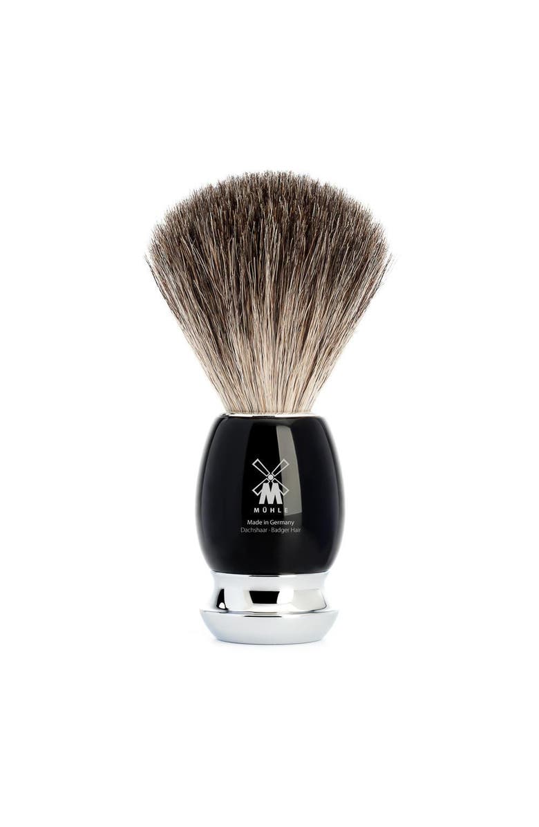 MÜHLE Vivo Black Resin Pure Badger Shaving Brush, Main, color, Black