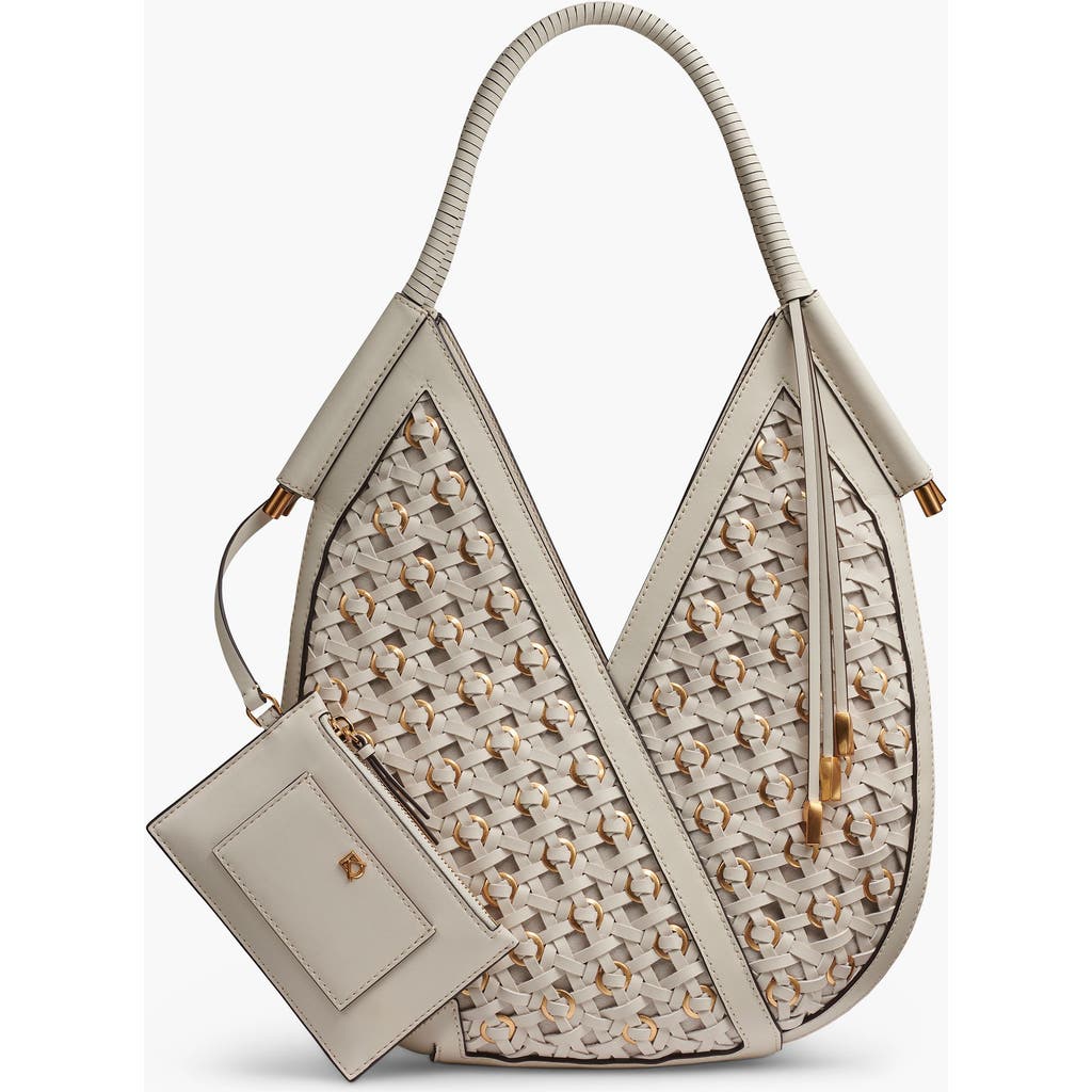 Donna Karan New York Baldwin Woven Grommet Mini Shoulder In Brown