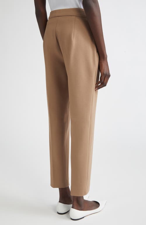 Max Mara Pegno Slim Fit Jersey Ankle Pants In Brown
