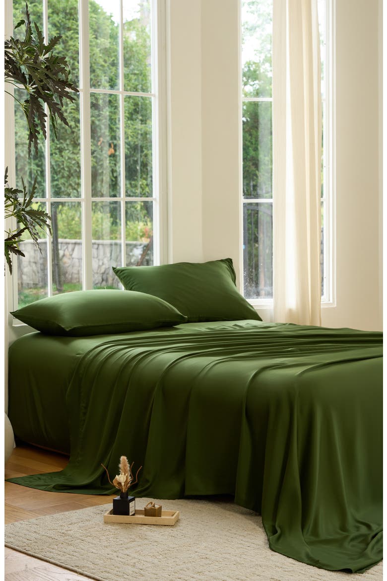 Sateen Sheet Set, Alternate, color, FOREST