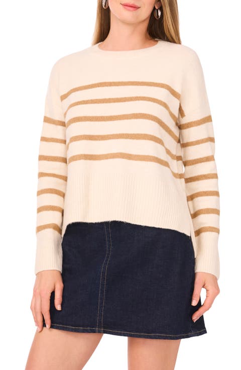 Side Slit Stripe Sweater