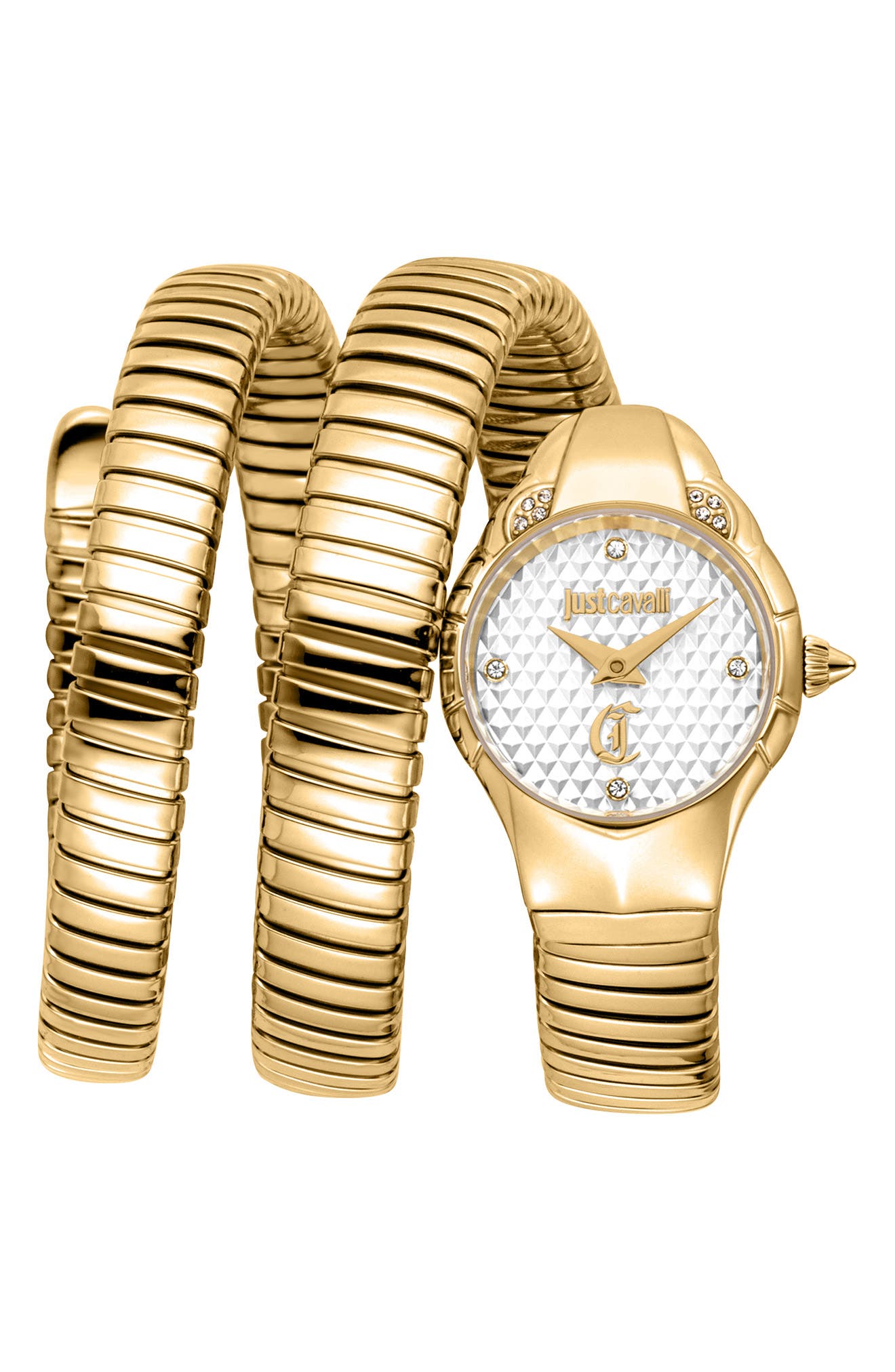 Aria Snake Wraparound Bracelet Watch, 22.5mm x 32.5mm