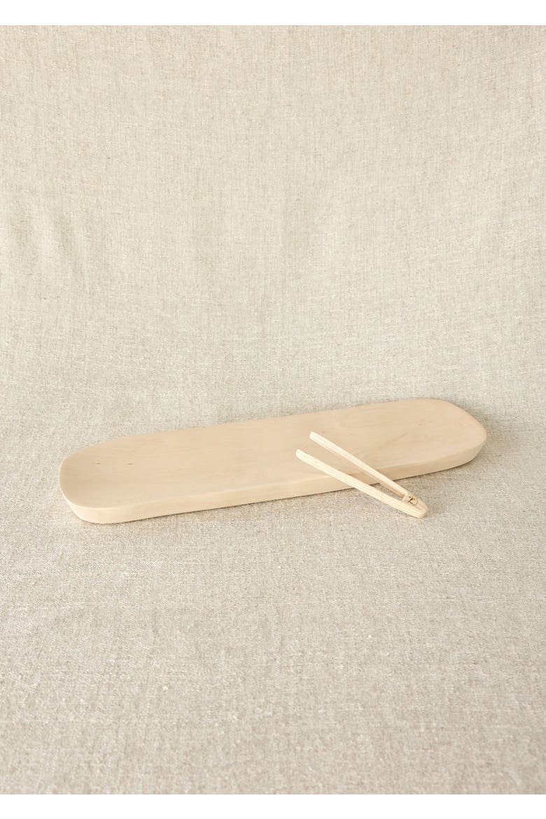 Organic Wooden Rectangle Bread Platter, Alternate, color, Beige