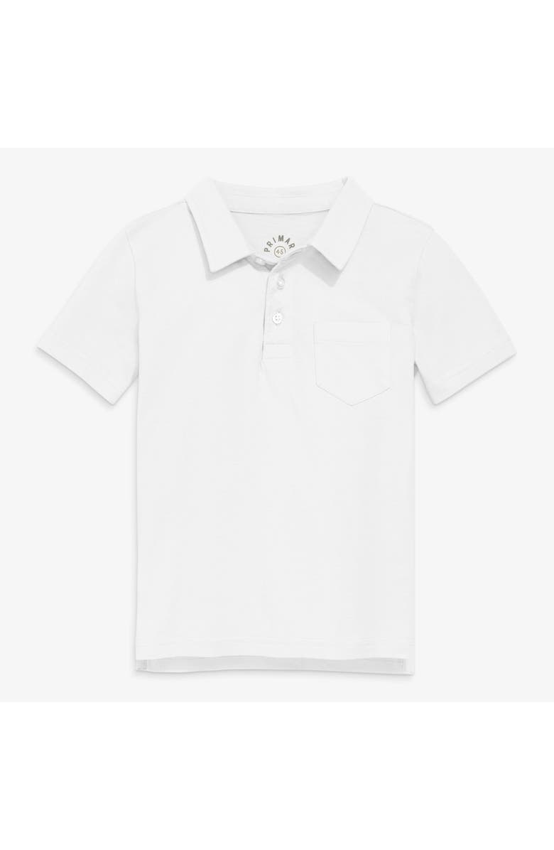 Primary Kids Short Sleeve Polo, Main, color, White
