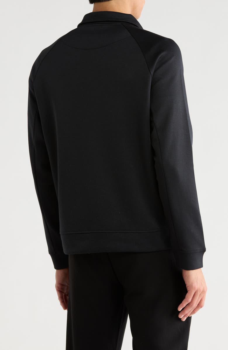 Kenneth Cole Active Raglan Sleeve Quarter Zip Pullover, Alternate, color, Black