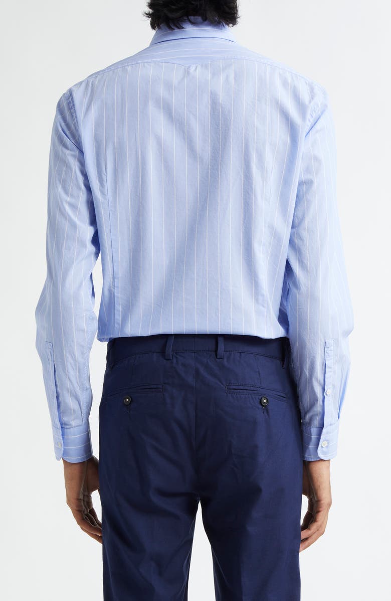 Massimo Alba Genova Stripe Button-Up Shirt, Alternate, color, Celeste