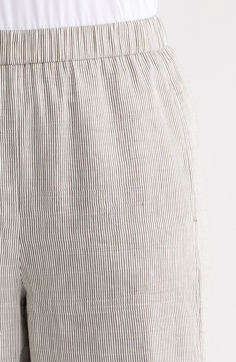 Eileen Fisher Ankle Length Lantern Linen Blend Pants, Alternate, color, Wren