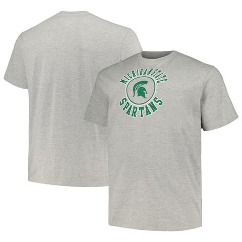 Men's Champion Heather Gray Michigan State Spartans Big & Tall Circle Logo T-Shirt