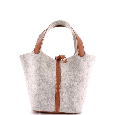 Picotin Lock Bag Felt with Leather PM