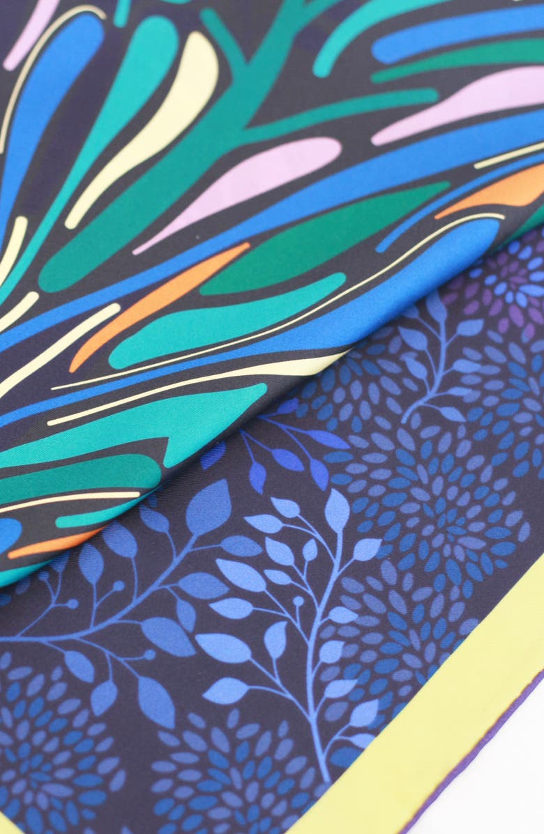 Jessie Zhao New York Silk Scarf of The Sprinkle Night, Alternate, color, Black