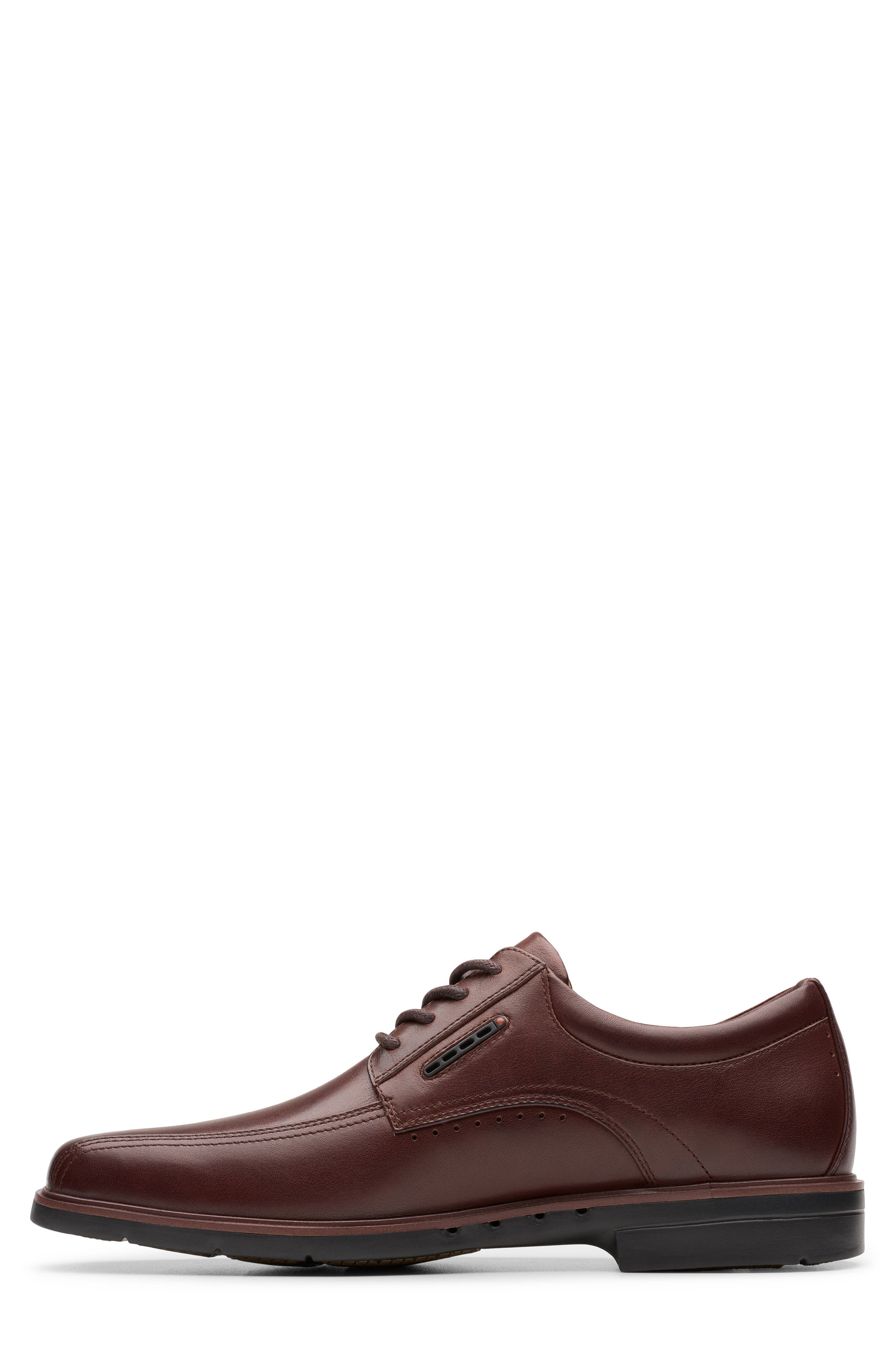 Un Kendric Way Plain Toe Derby, Alternate, color, MAHOGANY LEATHER